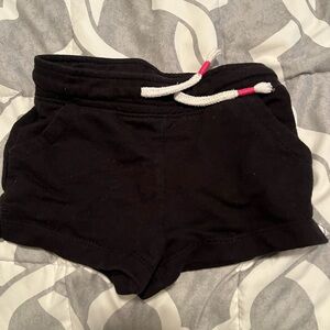 Cat & Jack Black Shorts with Pink and White Accents